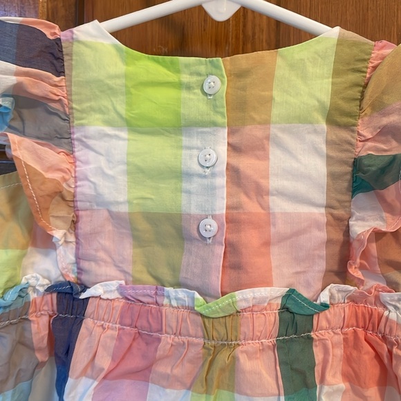 Baby Gap Girls Flutter Sleeve Plaid Dress - Size 2 Years - Picture 4 of 6